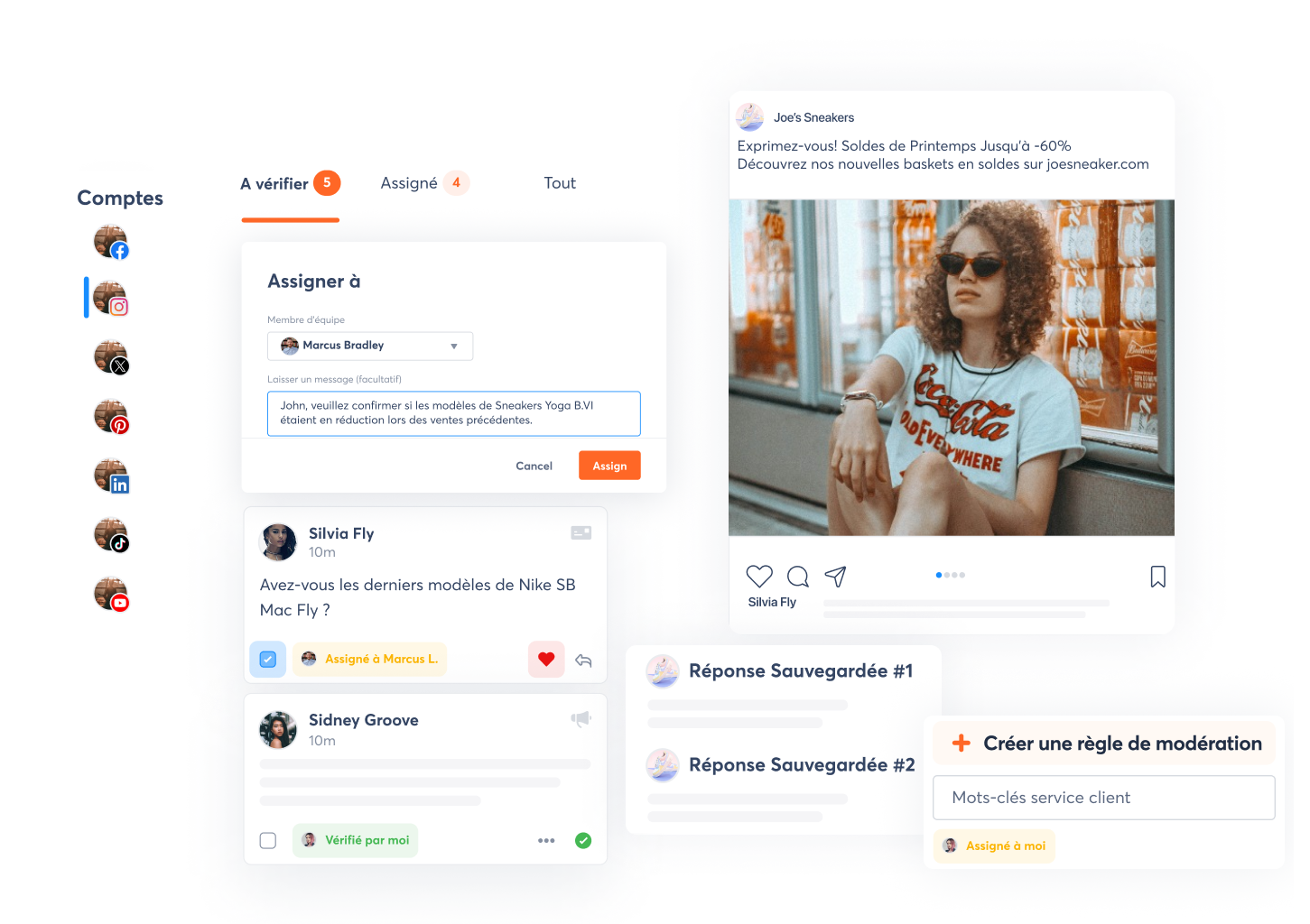 image montrant comment optimiser la productivité et le travail d'équipe avec Agorapulse